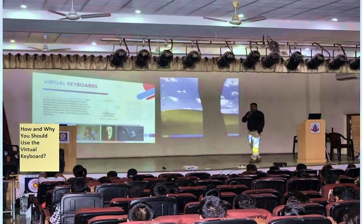 Rishikesh Pandey conducting a Cyber Security Awareness & IT career guidance session at Sheth Vidya Mandir English High School, 2018
